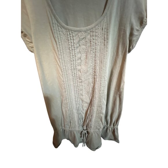 Old Navy Y2K Olive Green Cap Sleeve Top Size S - Picture 3 of 4